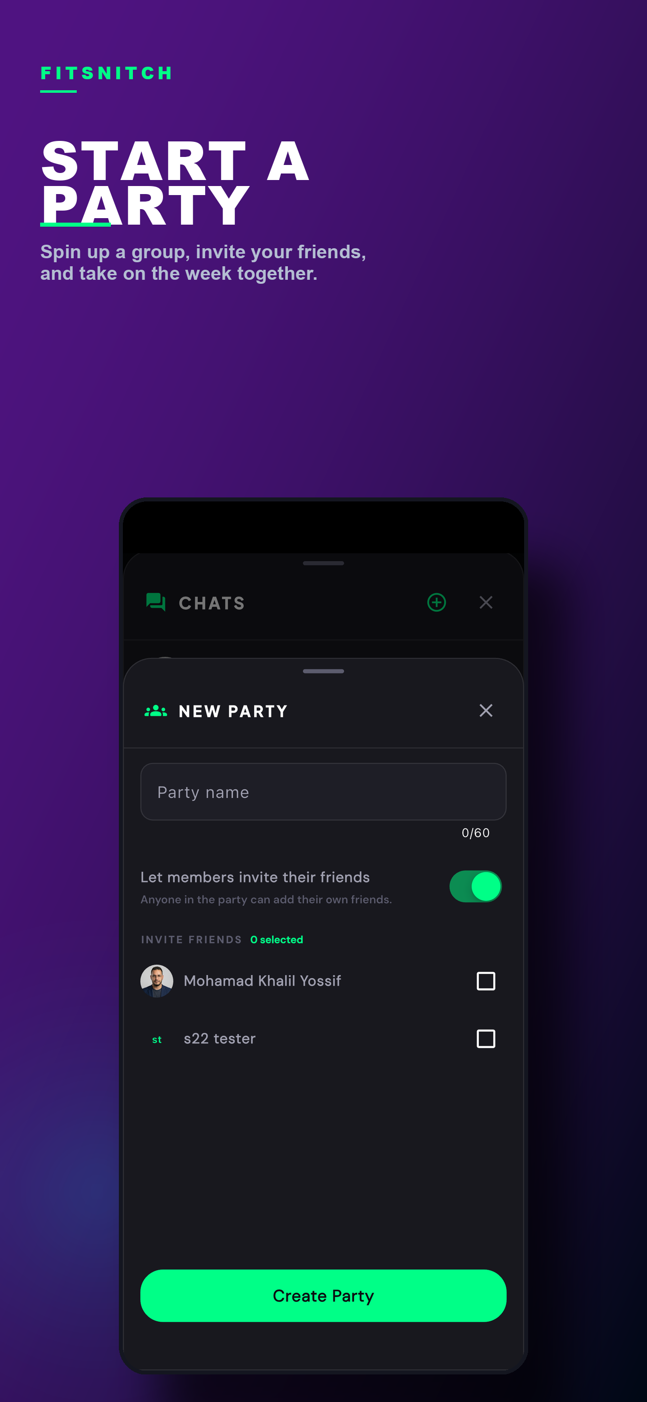 Plan meets and workout parties with friends